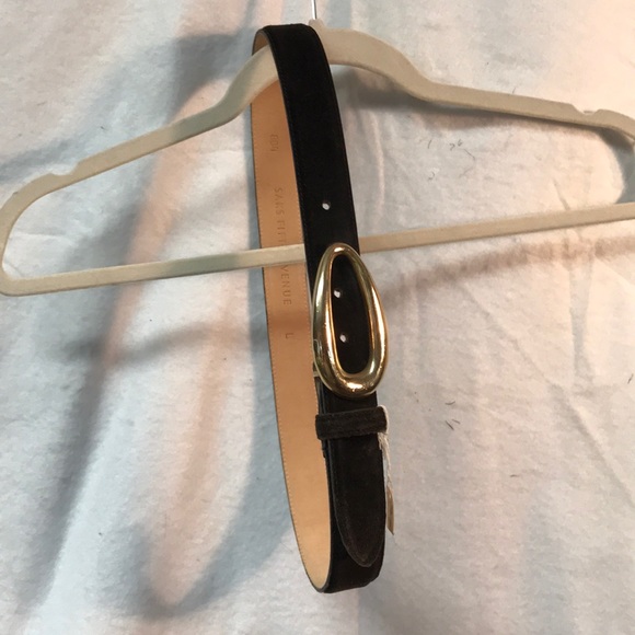 Vintage Saks Fifth Avenue leather suede belt Sz L